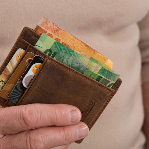 billede af pung med både kontanter og betalingskort