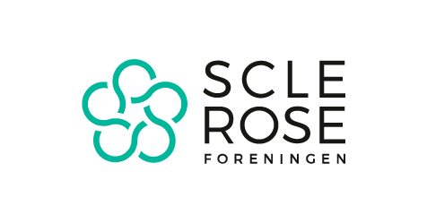 Scleroseforeningens logo med en grøn blomst.